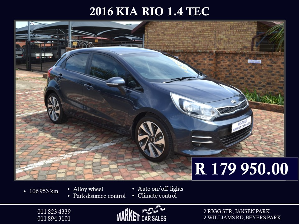 2016 Kia Rio hatch 1.4 Tec