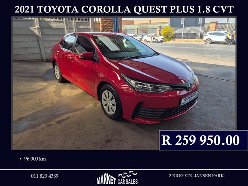 2021 Toyota Corolla Quest 1.8 CVT Plus