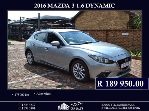 2016 Mazda3 hatch 1.6 Dynamic