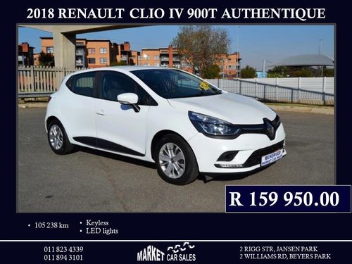 2018 Renault Clio 66kW turbo Authentique